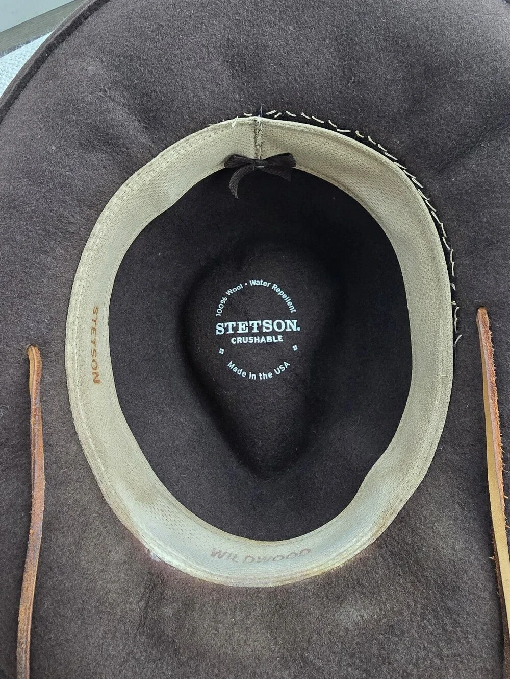 Stetson Woolwide Brown 100% Wool Crushable Western Cowboy Hat